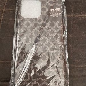 Coach IPhone 13 Pro Max hard clip phone case NWT